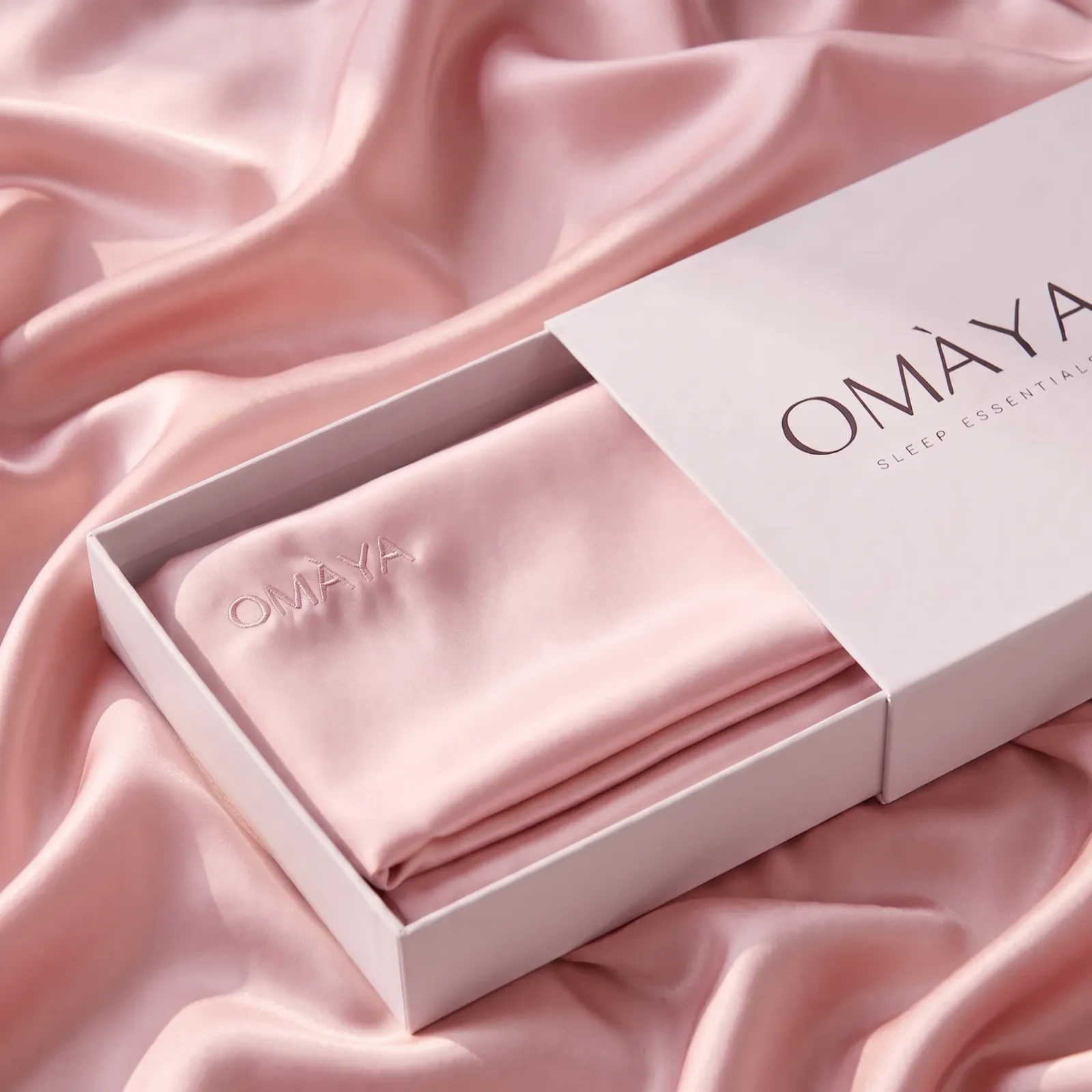 Копринена калъфка за възглавница OMÀYA® — Пудрено розово